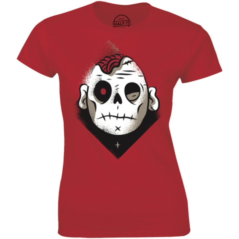 Scary Funny Skull Head Tee Halloween Party T-shirt